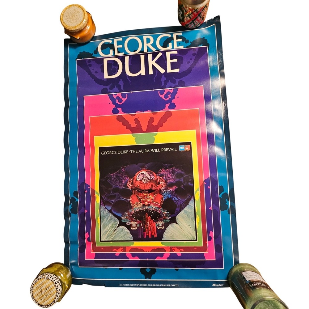 George Duke The Aura Will Prevail Vintage Original 1975 Promo Poster 22x34 Jazz